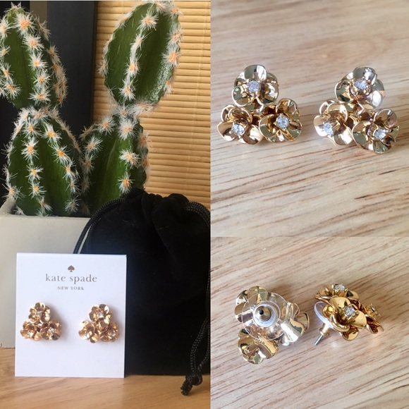 Kate Spade 14k Gold Flower Earrings - Picture 1 of 8